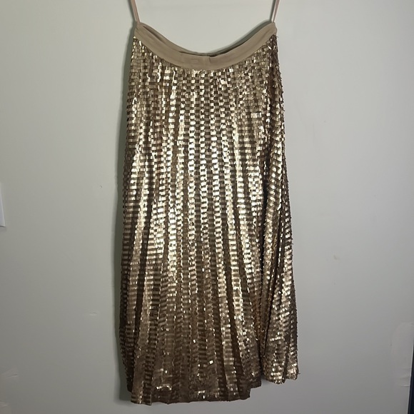 Anthropologie Maeve sequin skirt size 6 with lining no pockets - Picture 2 of 11